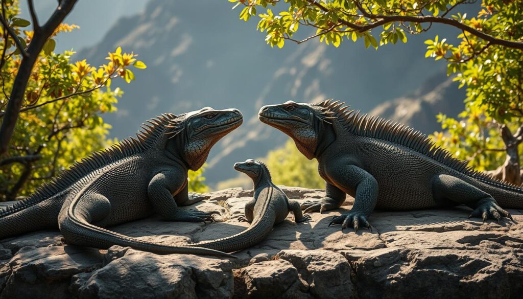 Komodowaran Sozialverhalten